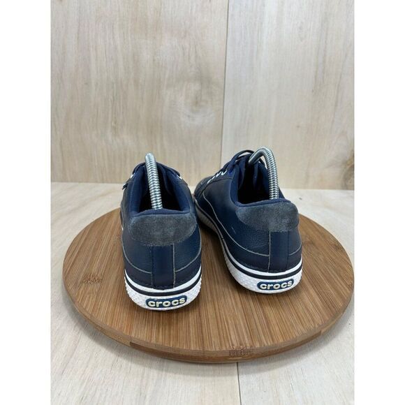 Crocs Bradyn Blue Leather Athletic Golfing Shoes Mens Size 7 - Picture 4 of 8